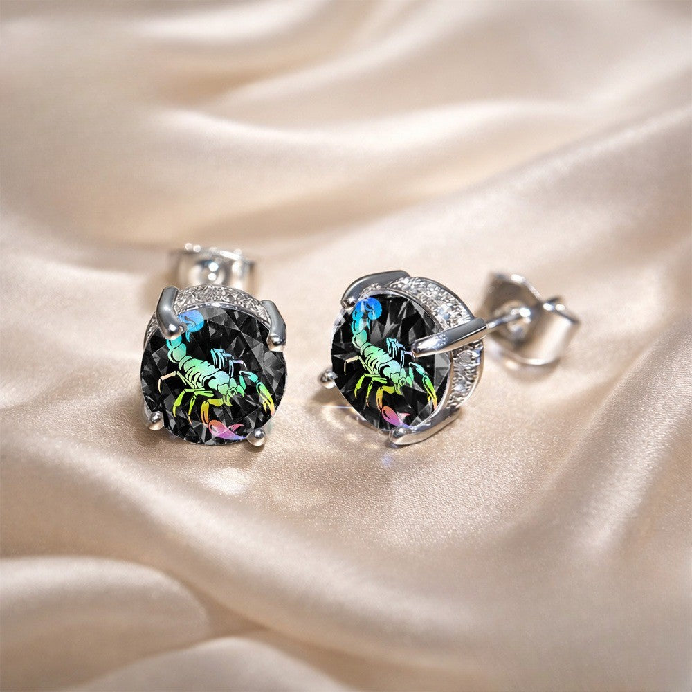 Colorful Scorpion Crystal Stud Earrings