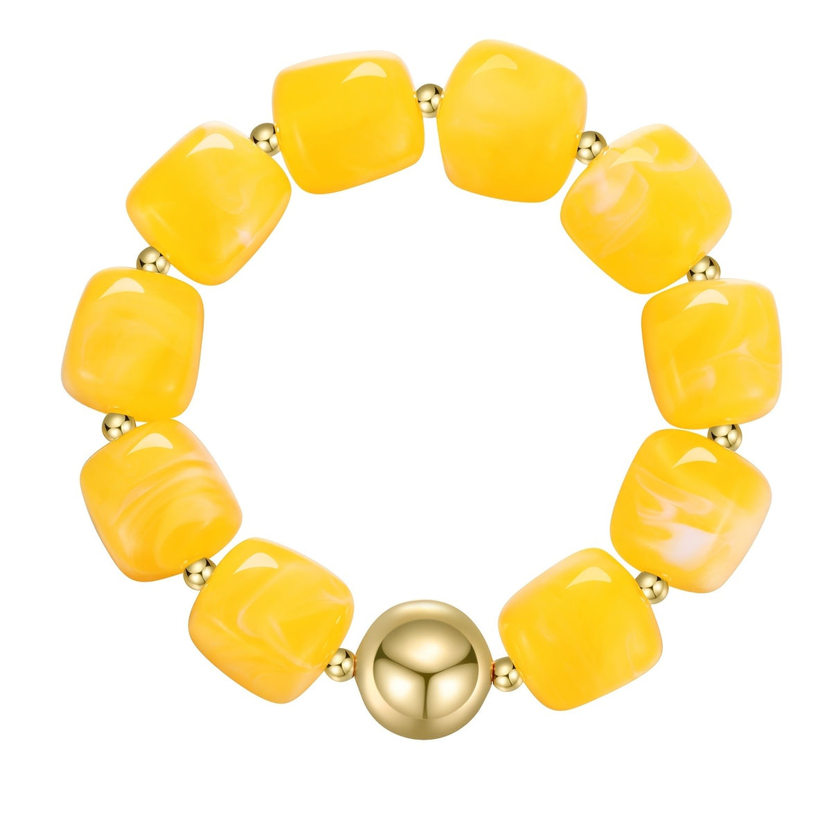 Marbled Square Bead Bracelet
