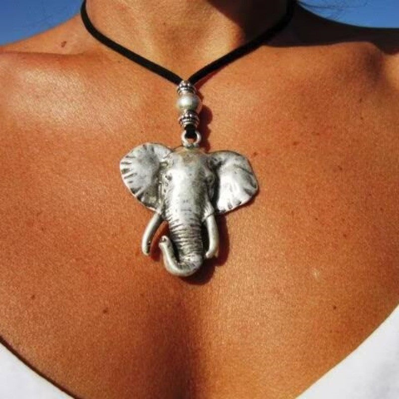 Elephant Head Pendant Necklace
