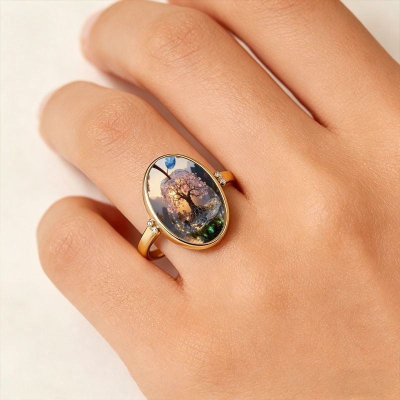 Blossom Tree Oval Ring