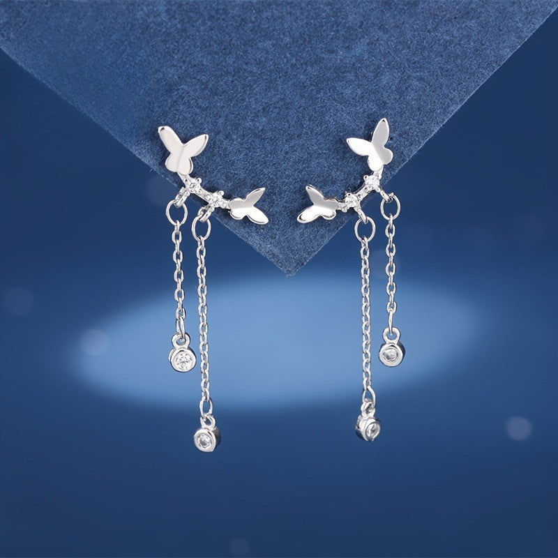 Butterfly Chain Drop Earrings