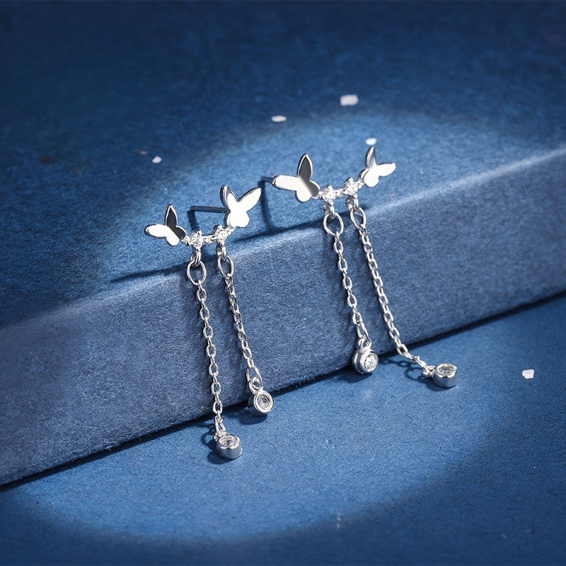 Butterfly Chain Drop Earrings