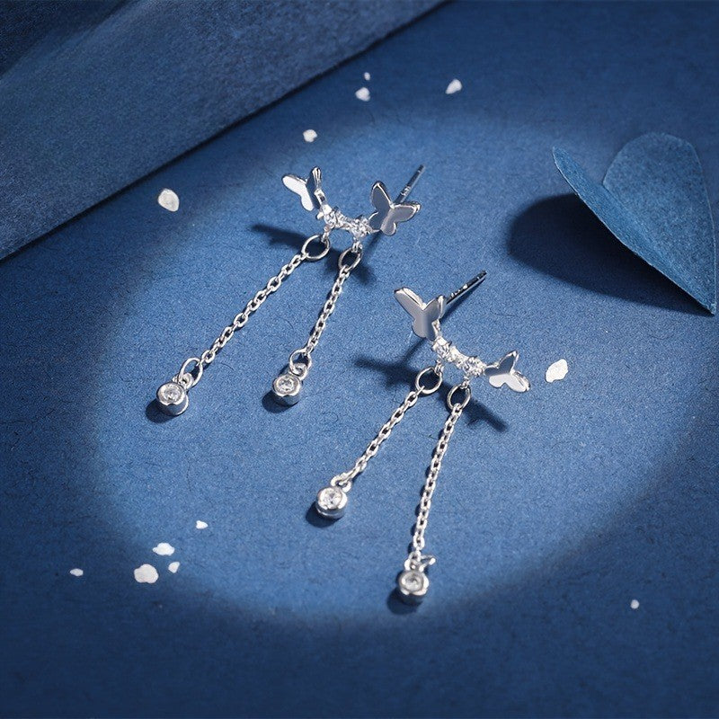 Butterfly Chain Drop Earrings
