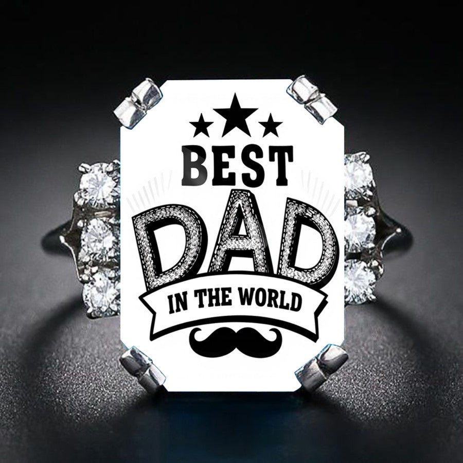 Best Dad Mustache Ring