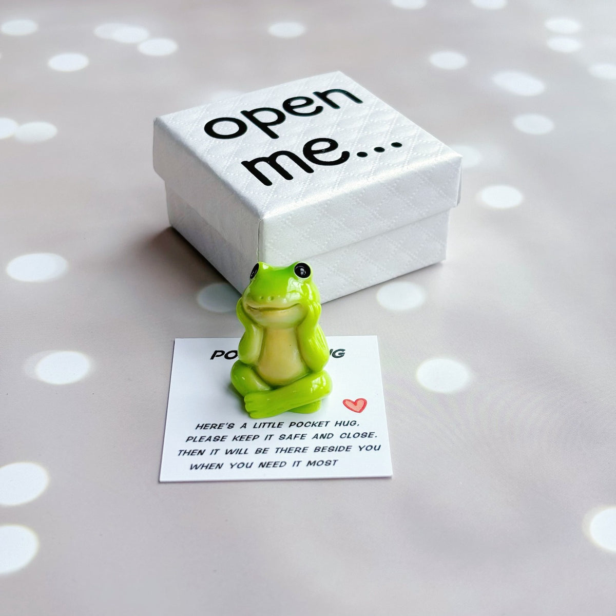 Green Frog Pocket Hug Box