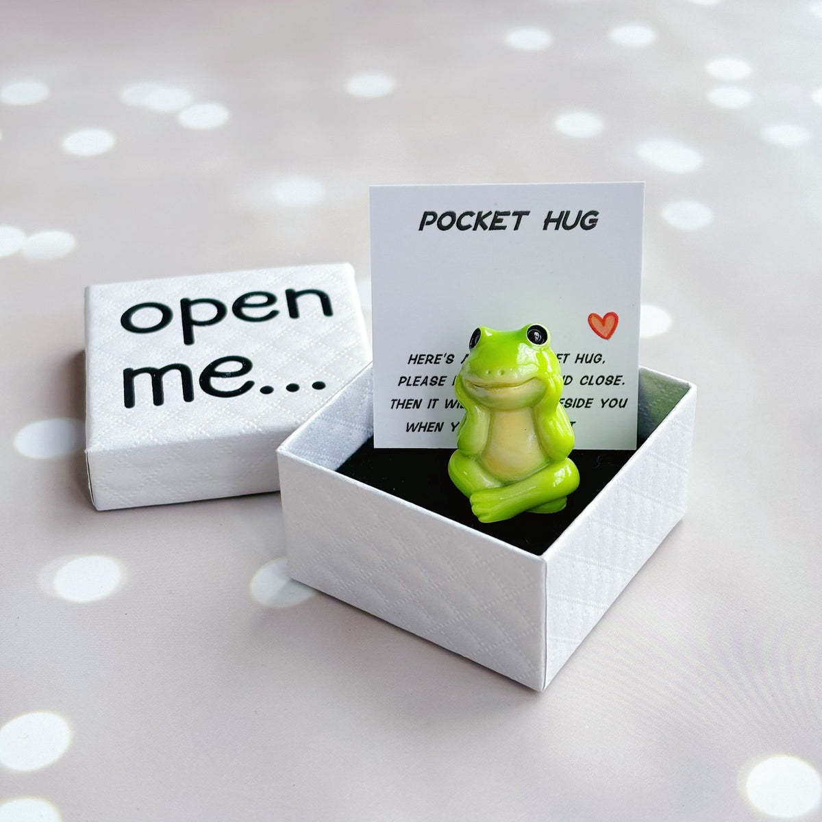 Green Frog Pocket Hug Box