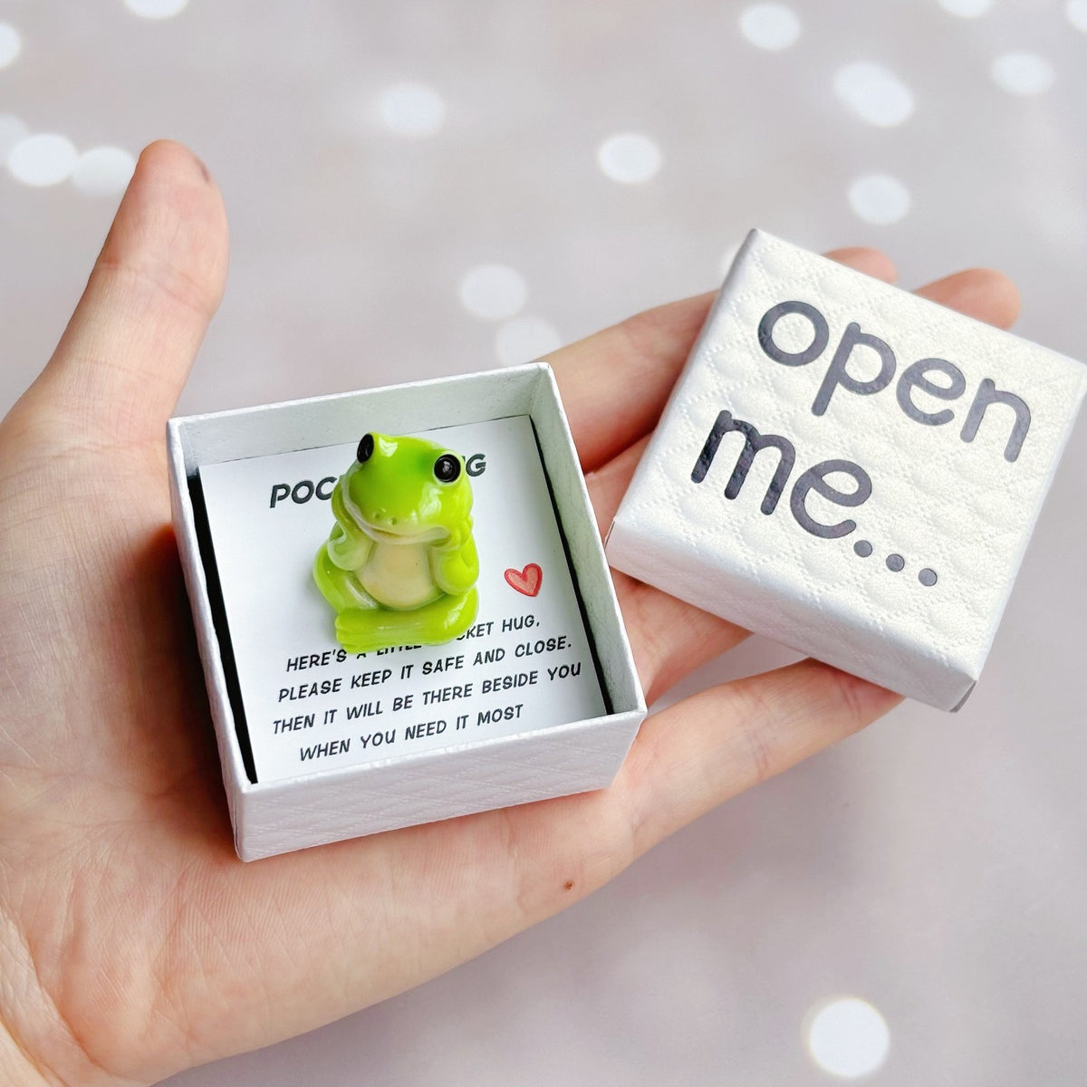 Green Frog Pocket Hug Box