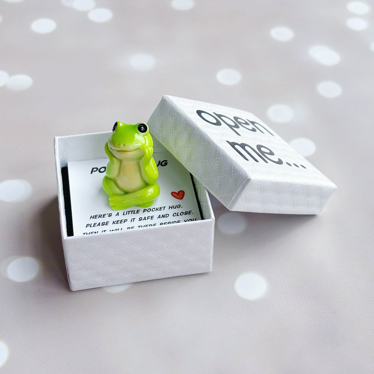 Green Frog Pocket Hug Box