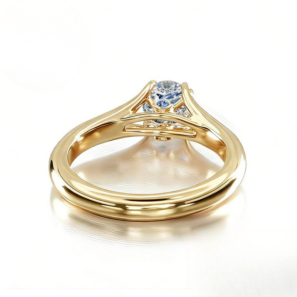 Blue Shark Floral Ring