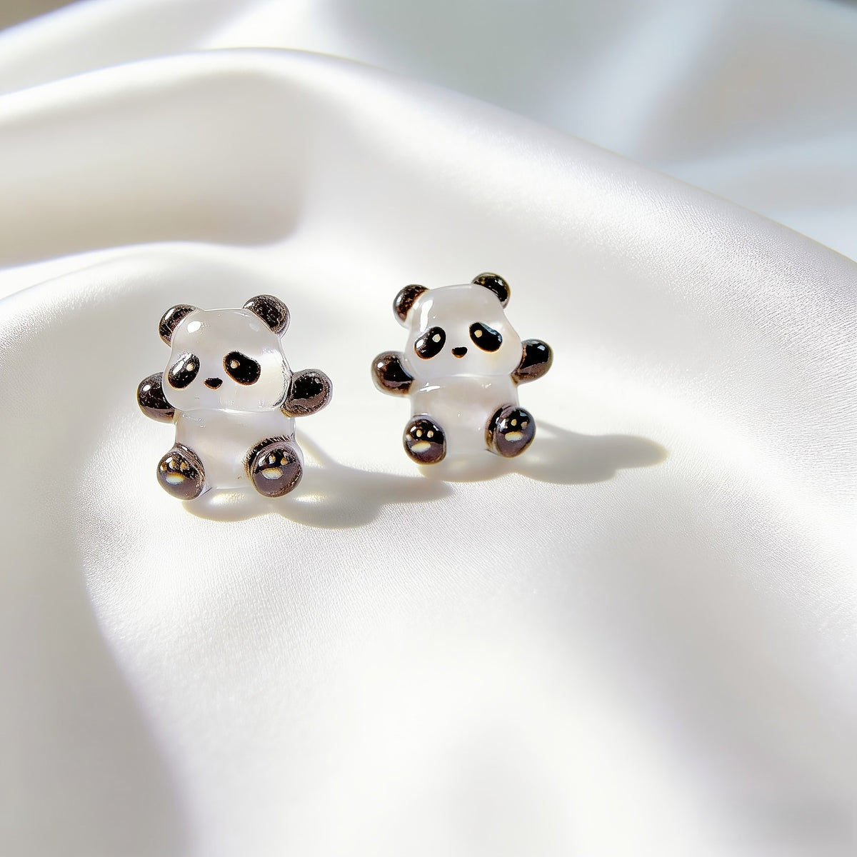 Translucent Panda Stud Earrings
