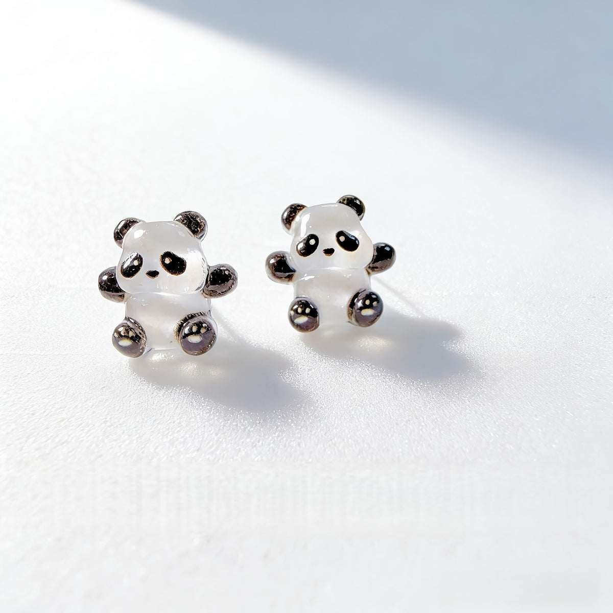 Translucent Panda Stud Earrings