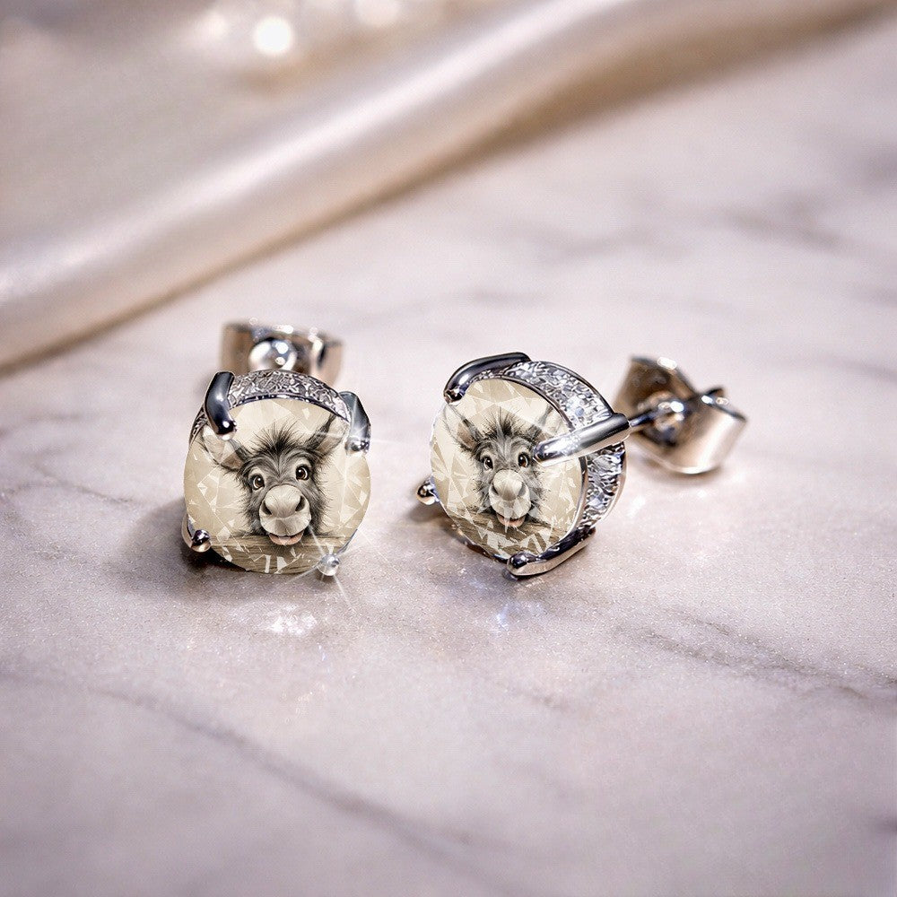 Donkey Crystal Stud Earrings