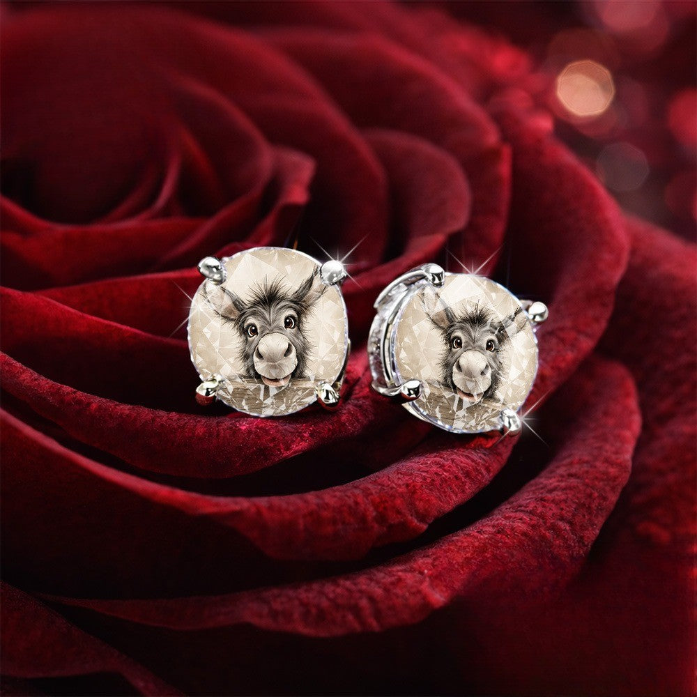 Donkey Crystal Stud Earrings
