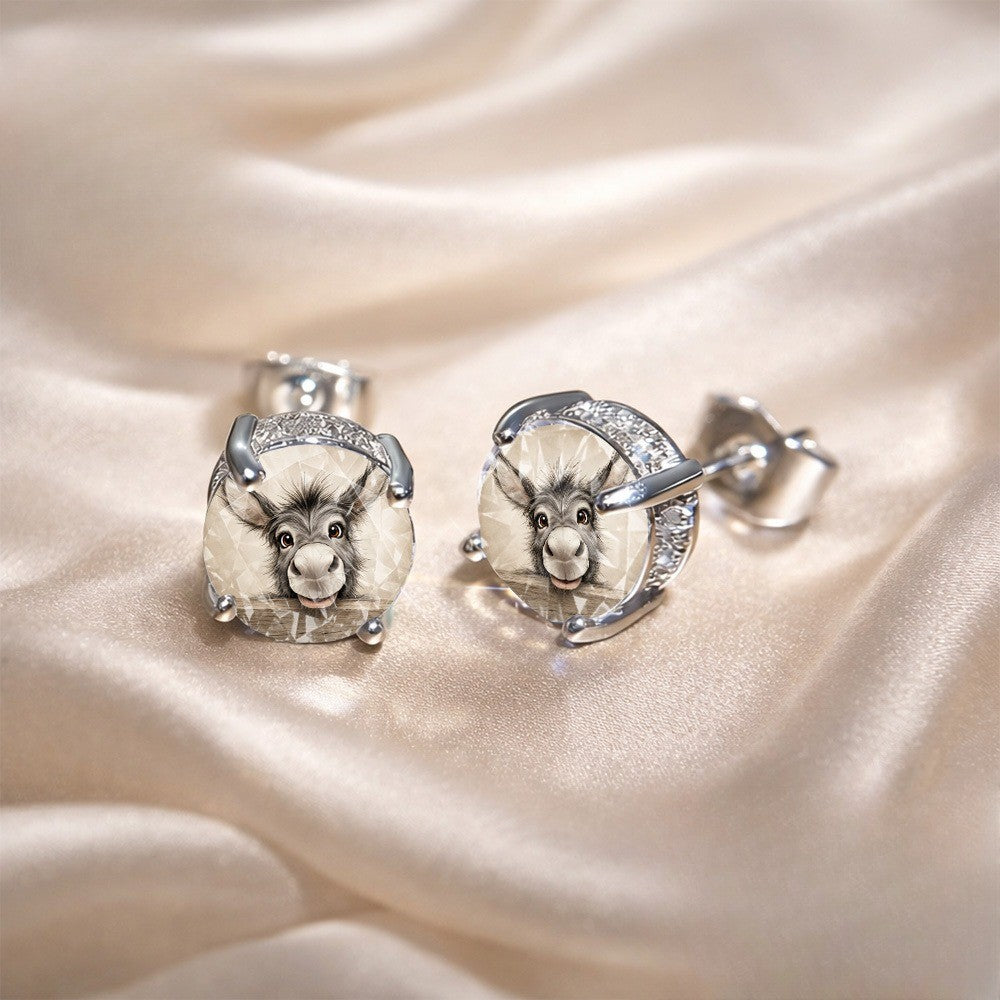 Donkey Crystal Stud Earrings