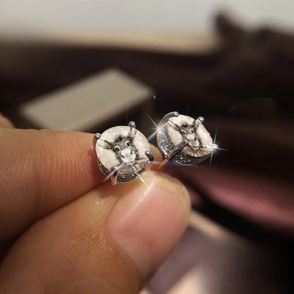 Donkey Crystal Stud Earrings