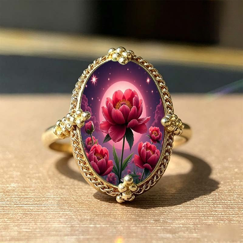 Peony Moonlight Ring