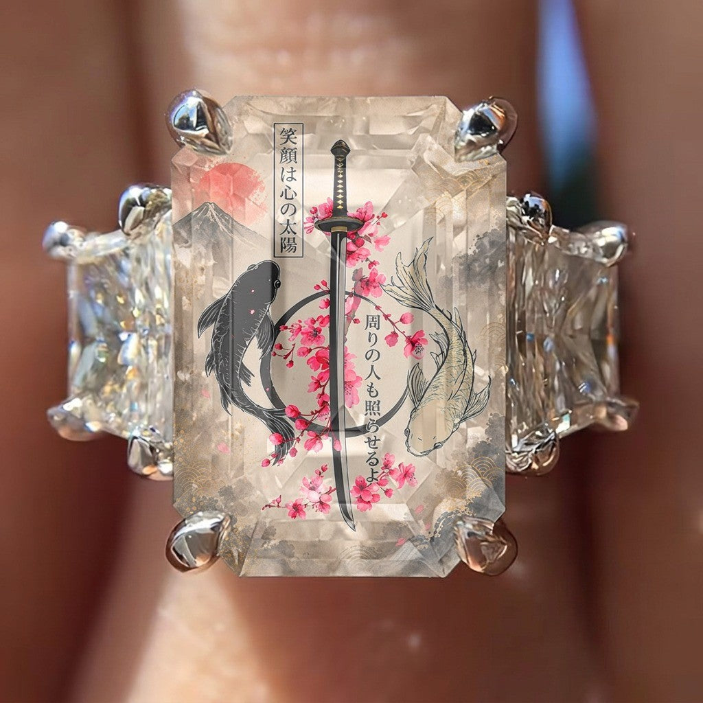Samurai Sword & Koi Fish Ring