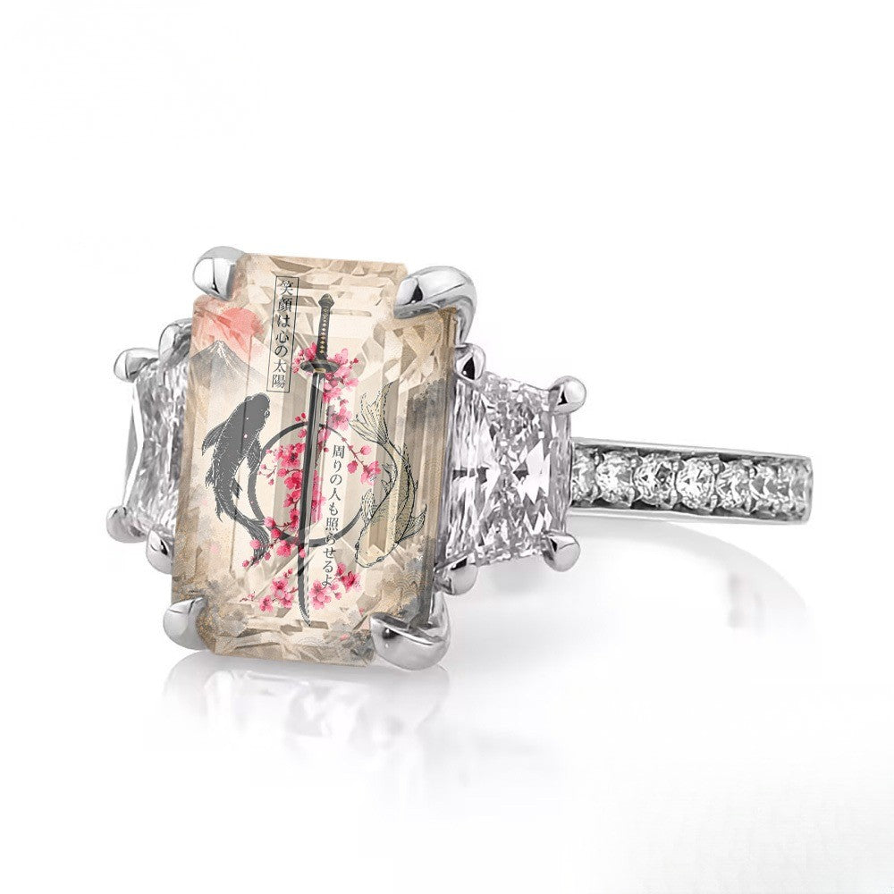 Samurai Sword & Koi Fish Ring
