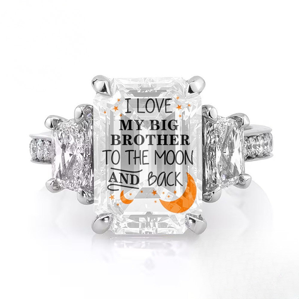 I Love My Big Brother Square Ring