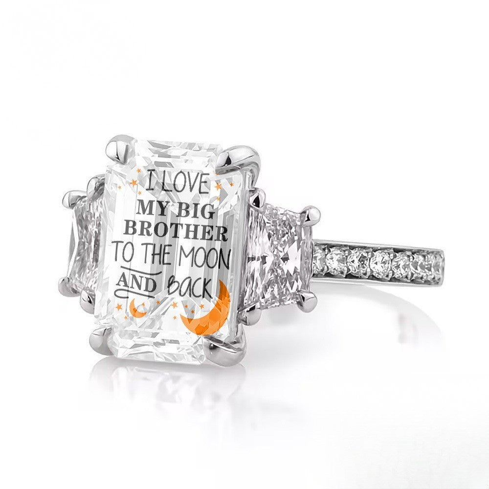 I Love My Big Brother Square Ring