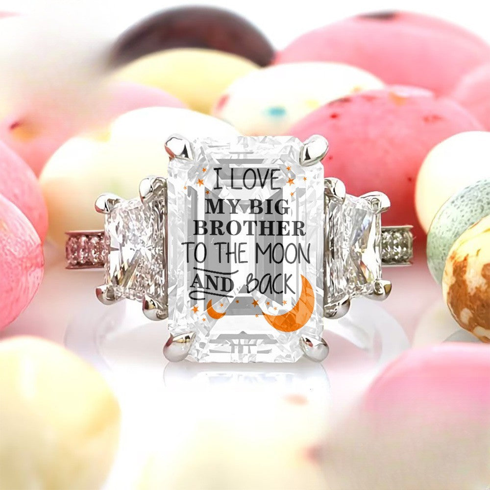 I Love My Big Brother Square Ring