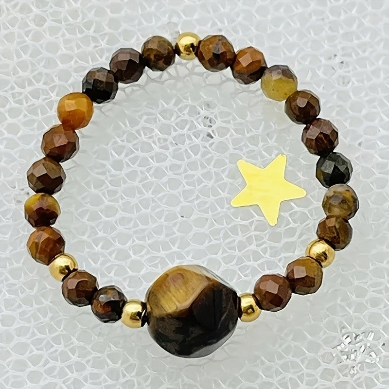 Faceted Stone Stretch Ring