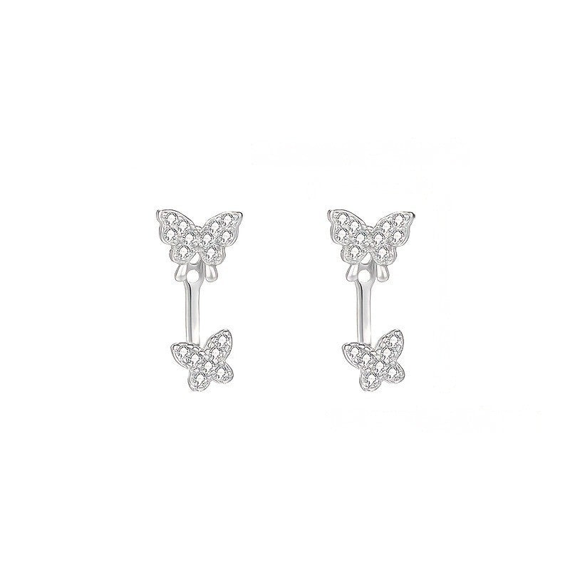 Crystal Double Butterfly Earrings