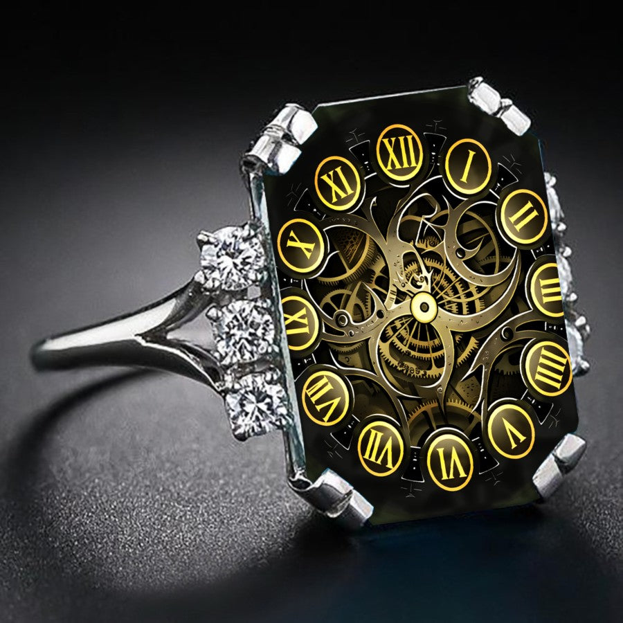 Rectangular Clock Gear Ring