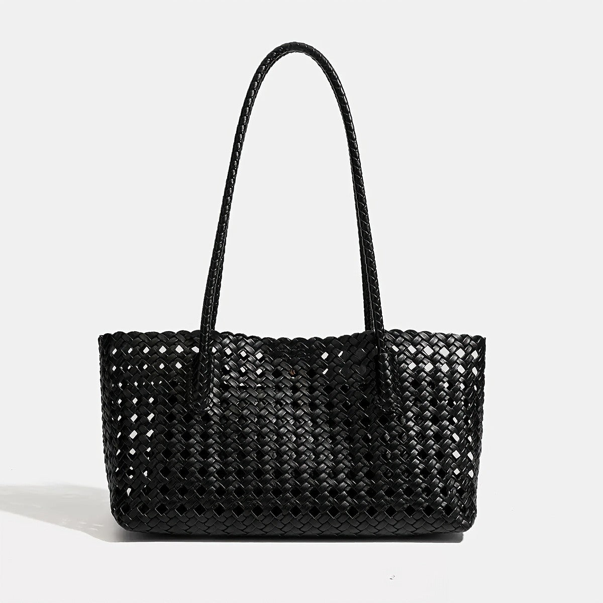 Woven Lattice Tote Bag