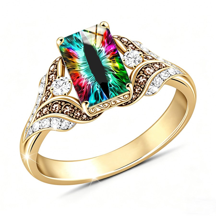 Colorful Abstract Eye Ring