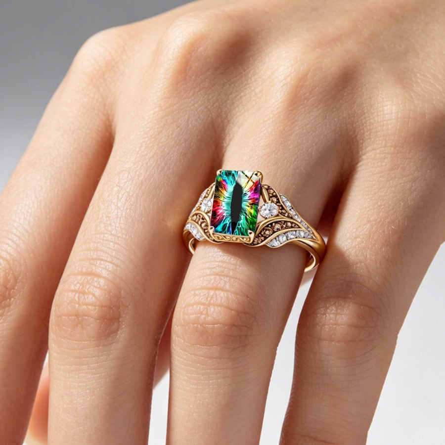 Colorful Abstract Eye Ring