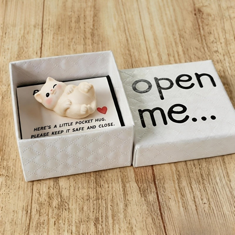 Sleeping Kitten Pocket Hug Box