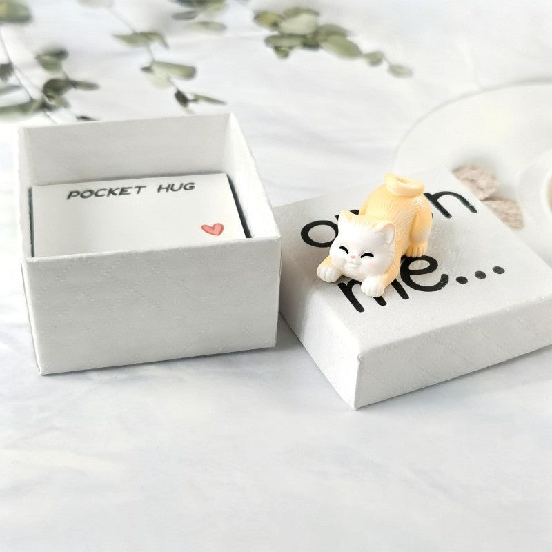 Sleeping Kitten Pocket Hug Box