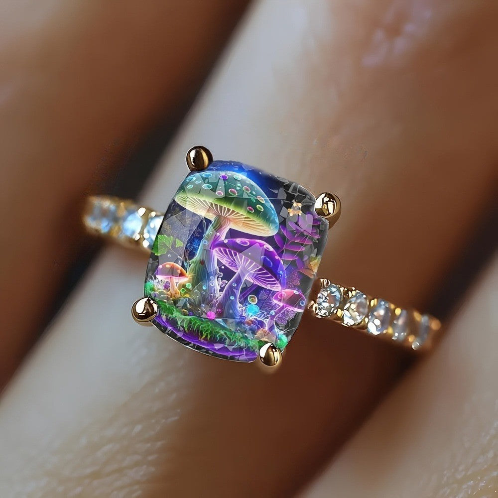 Neon Mushroom Square Ring