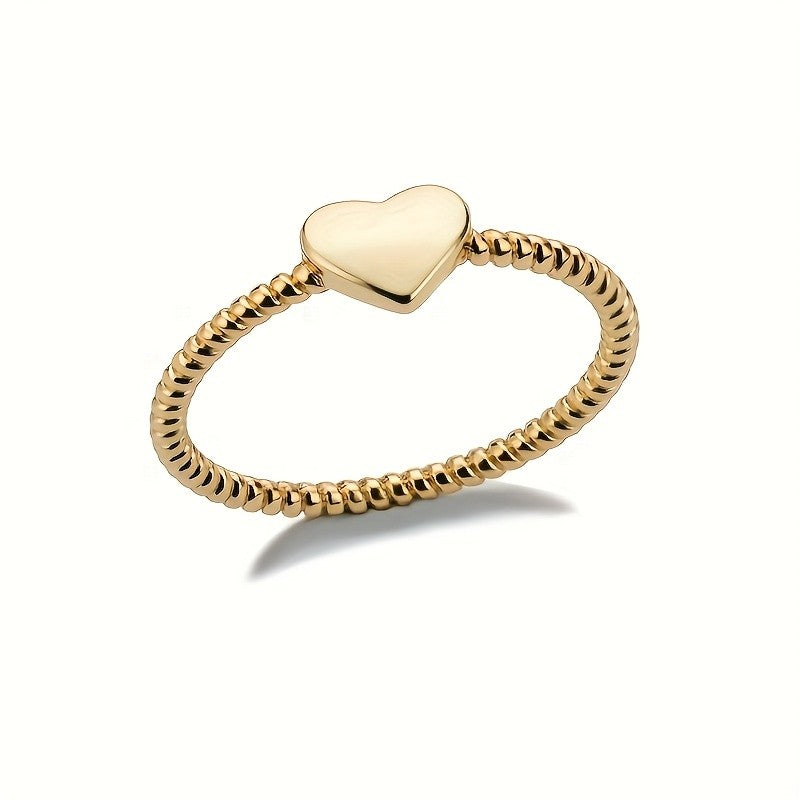 Heart Beaded Band Ring