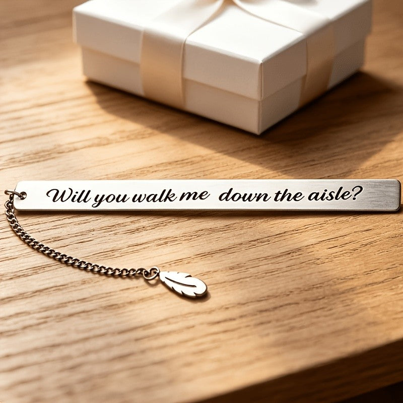 Engraved Aisle Question Bookmark