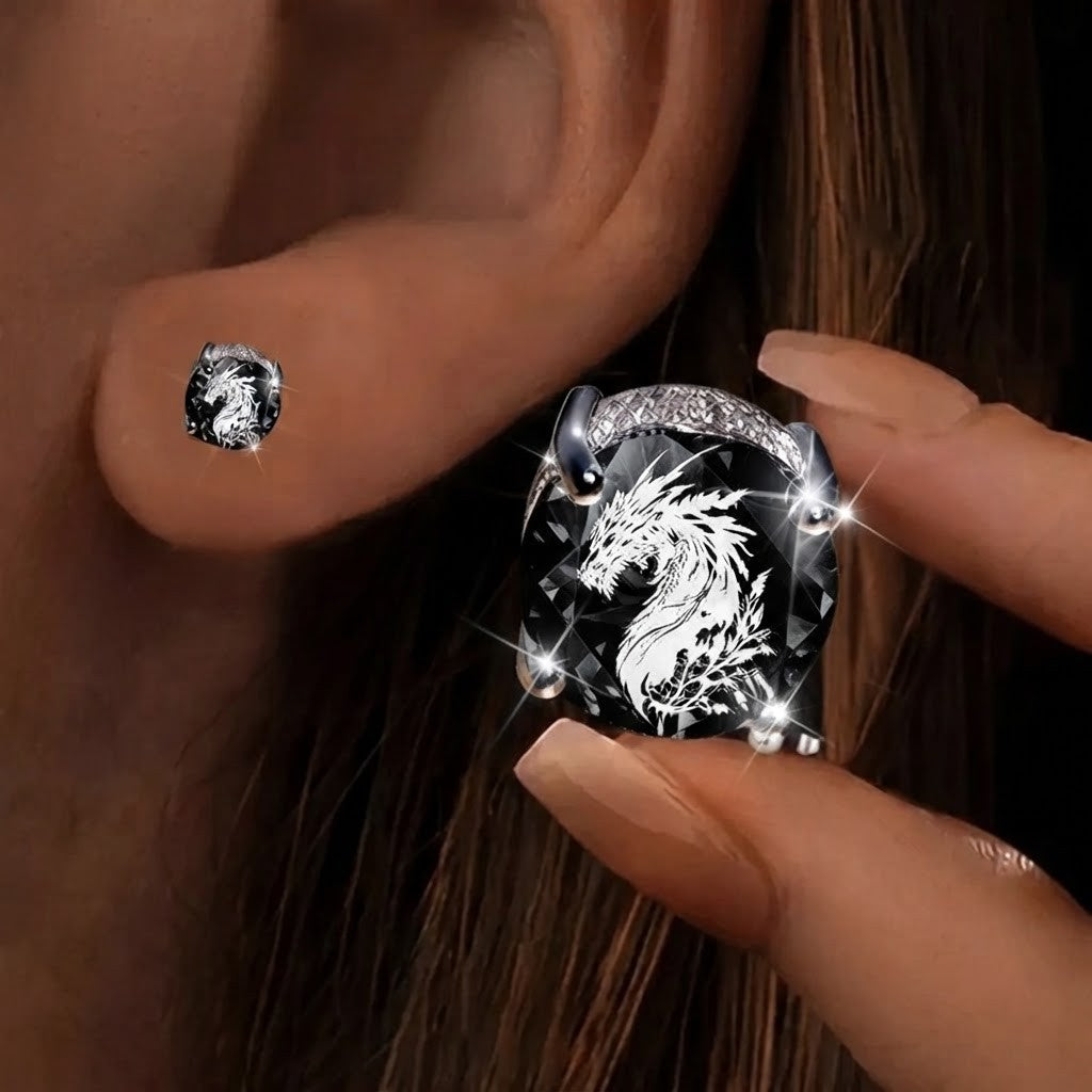 Dragon Crystal Stud Earrings