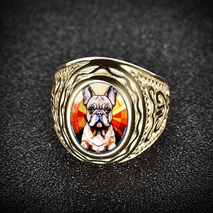 French Bulldog Statement Ring