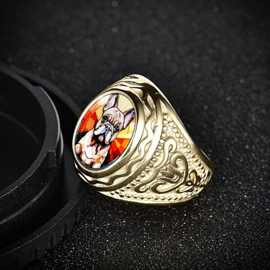 French Bulldog Statement Ring
