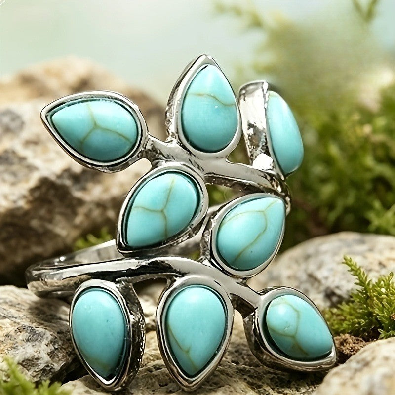 Turquoise Branch Statement Ring