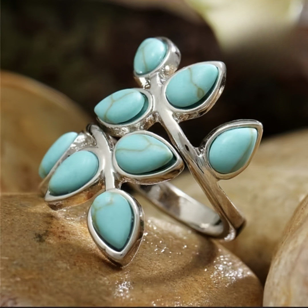 Turquoise Branch Statement Ring