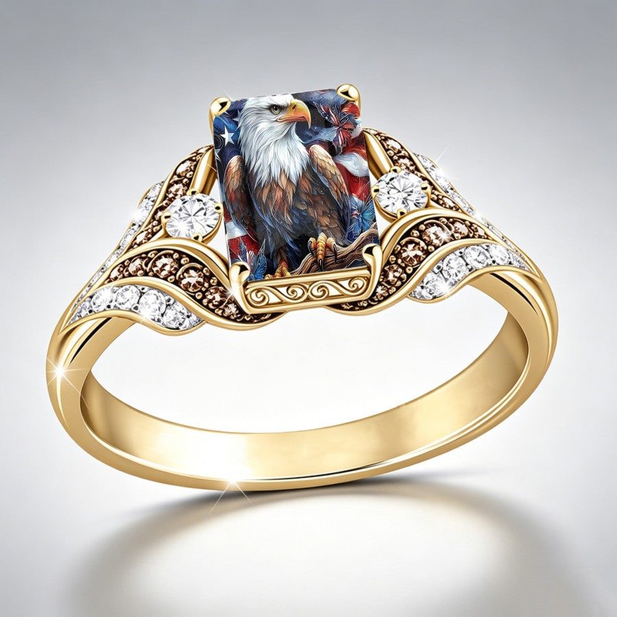 Eagle & Butterfly Square Ring