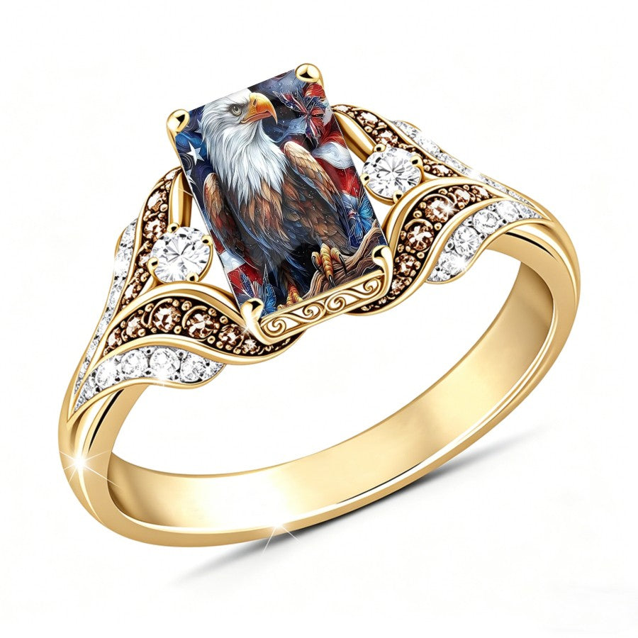 Eagle & Butterfly Square Ring