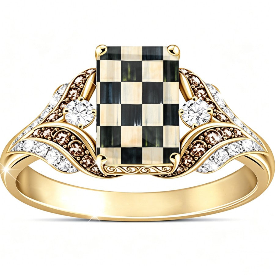 Checkerboard Wave Ring