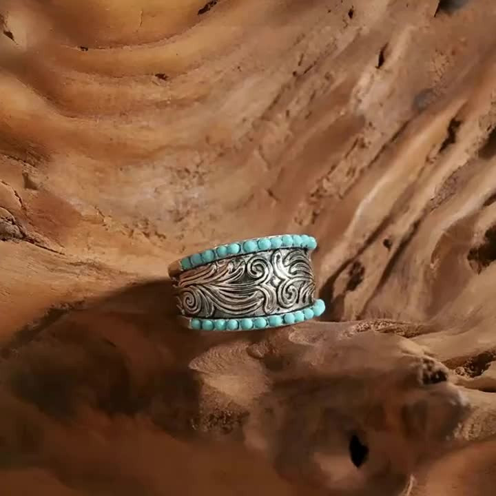 Turquoise Scroll Ring