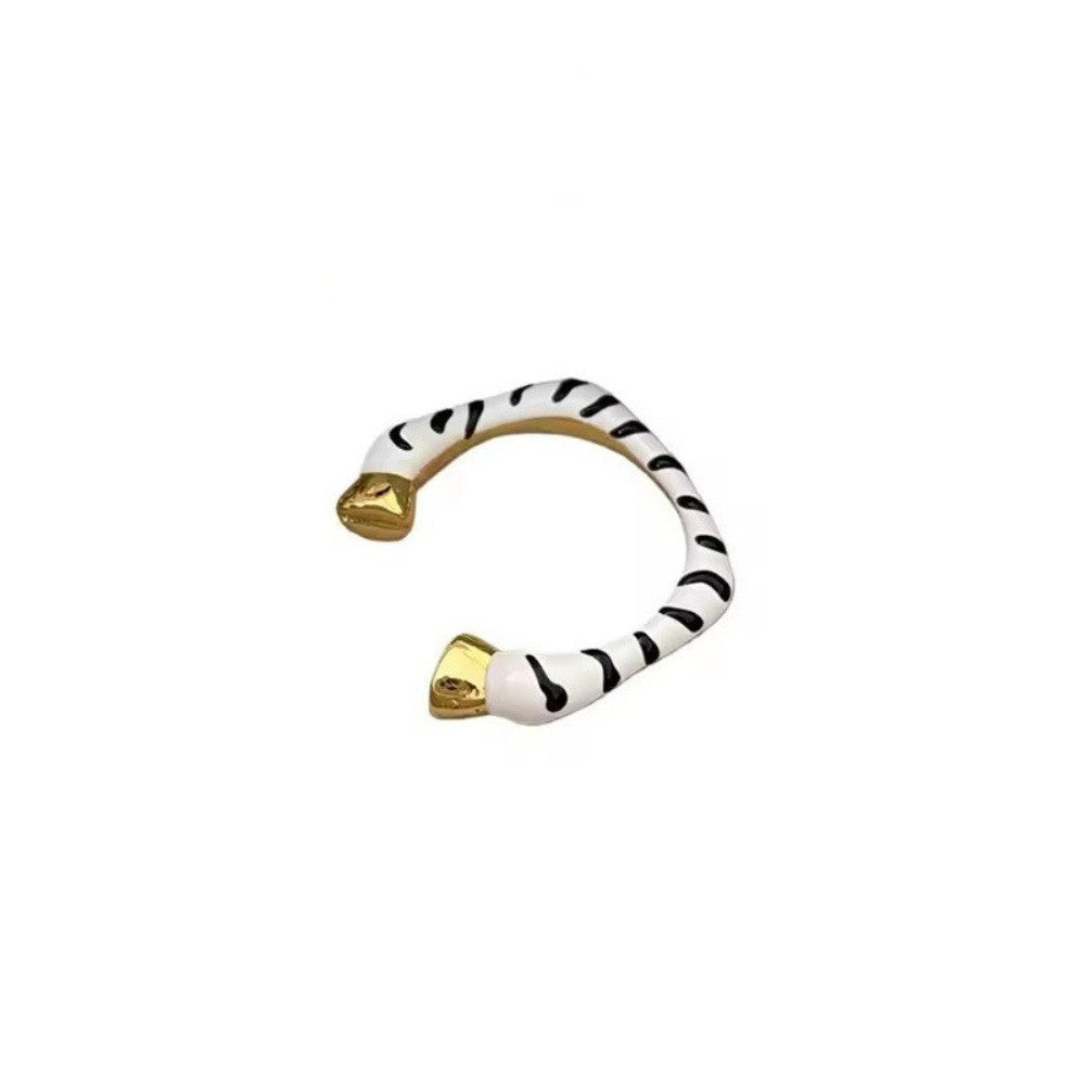 Zebra Enamel Ring Set