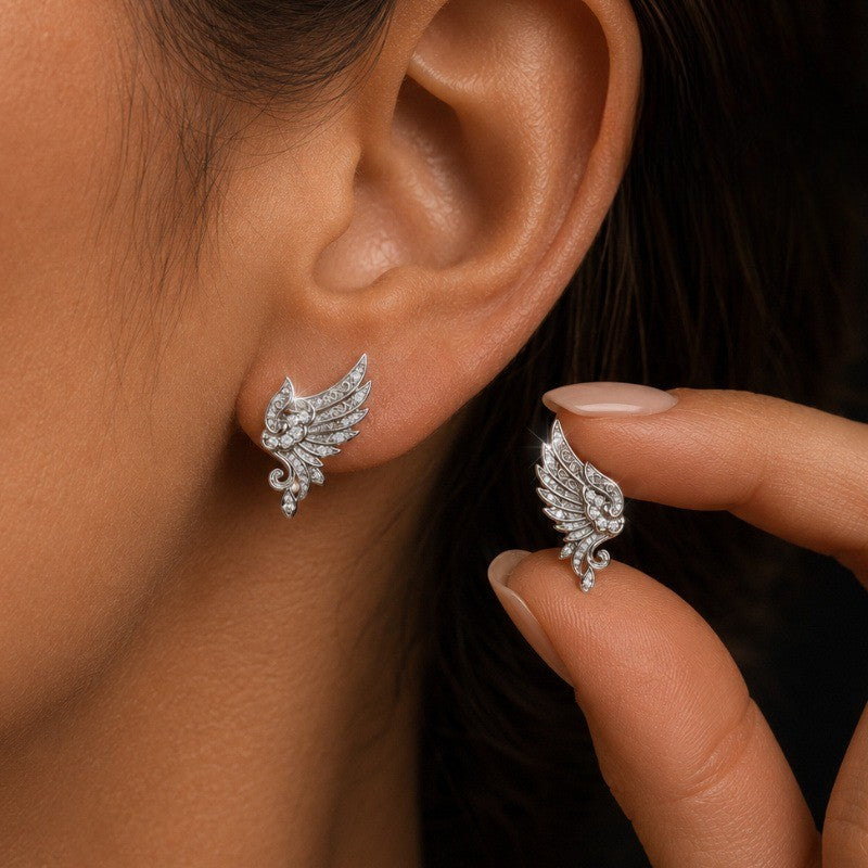 Crystal Angel Wing Earrings