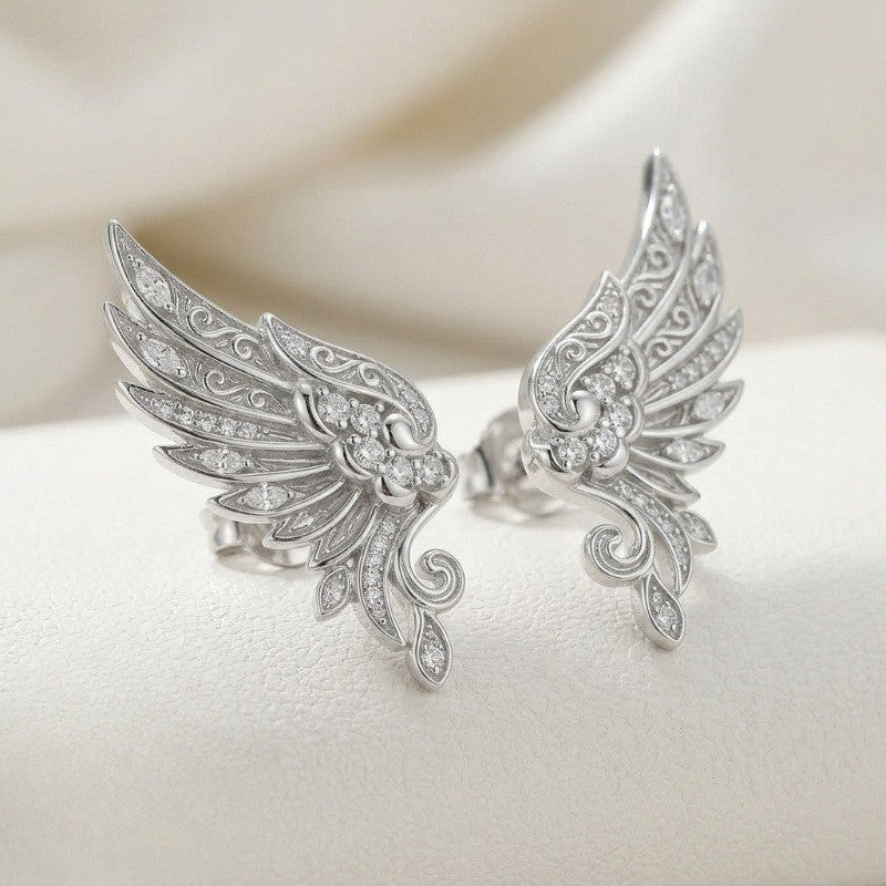Crystal Angel Wing Earrings