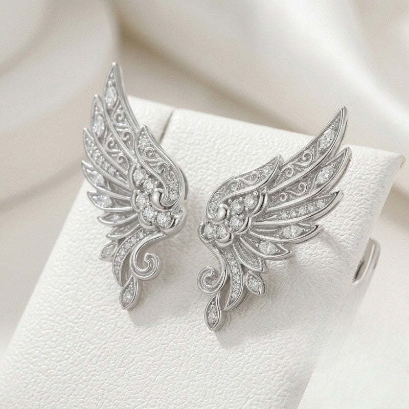 Crystal Angel Wing Earrings