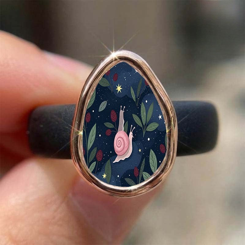 Starry Night Snail Ring